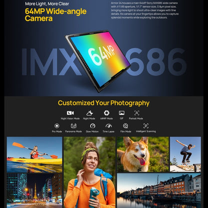 [HK Warehouse] Ulefone Armor 24, 12GB+256GB, Rugged Phone, Side Fingerprint, 22000mAh, 6.78 inch Android 14 MediaTek Helio G96 Octa Core, Network: 4G, NFC(Black)