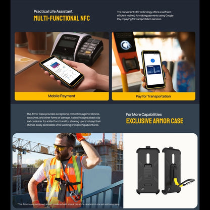 [HK Warehouse] Ulefone Armor X12, 3 Go+32 Go, Téléphone Robuste, Déverrouillage Facial, 5.45 pouces Android 13 Go MediaTek Helio A22 Quad Core, Réseau : 4G, NFC (Tout Noir)