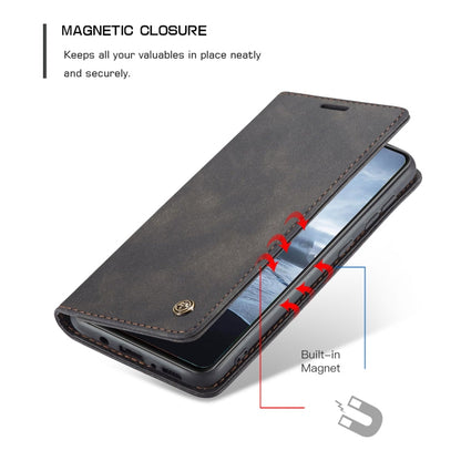 For Samsung Galaxy A21S CaseMe-013 Multifunctional Retro Frosted Horizontal Flip Leather Case with Card Slot & Holder & Wallet(Black)