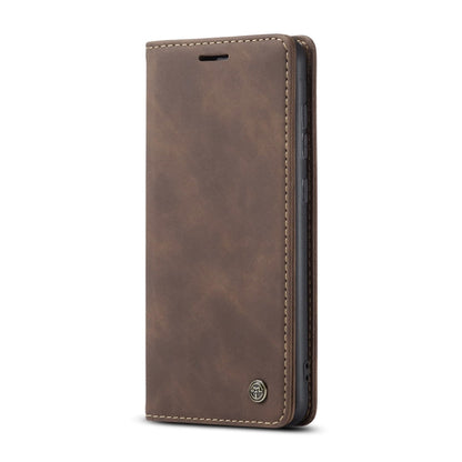 For Samsung Galaxy A31 CaseMe-013 Multifunctional Retro Frosted Horizontal Flip Leather Case with Card Slot & Holder & Wallet(Coffee)