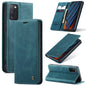 Pour Samsung Galaxy A41 Coque Caseme-013 Multifonctionnelle Rétro Givrée Étui en Cuir à Rabat Horizontal avec Fente pour Carte et Support et Portefeuille (Bleu)