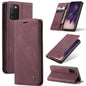 For Samsung Galaxy A41 CaseMe-013 Multifunctional Retro Frosted Horizontal Flip Leather Case with Card Slot & Holder & Wallet(Wine Red)