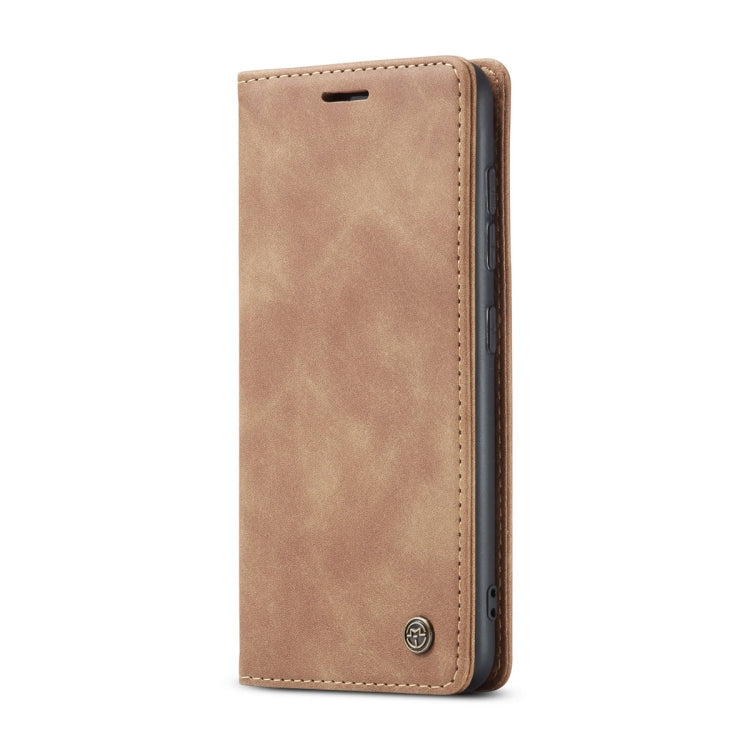 For Samsung Galaxy A41 CaseMe-013 Multifunctional Retro Frosted Horizontal Flip Leather Case with Card Slot & Holder & Wallet(Brown)