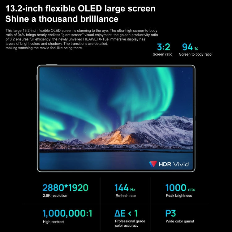 HUAWEI MatePad Pro 13.2 inch WiFi, 16GB+1TB, HarmonyOS 4 Hisilicon Kirin 9000S 12-core, Not Support Google Play(Black)