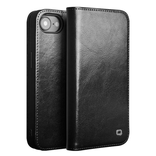 For iPhone 16e / 17e QIALINO Classic Genuine Leather Phone Case(Black)