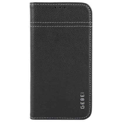 For iPhone 17e / 16e GEBEI Top-grain Horizontal Flip Leather Phone Case(Black)