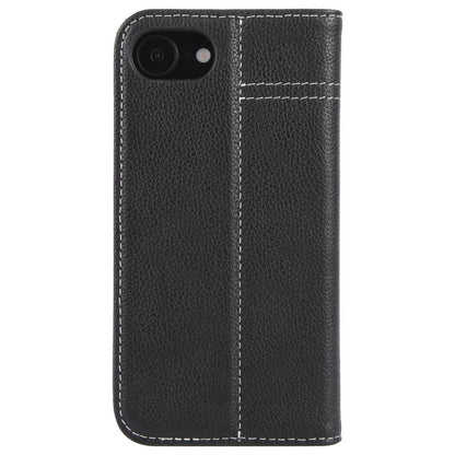 For iPhone 17e / 16e GEBEI Top-grain Horizontal Flip Leather Phone Case(Black)