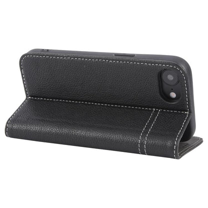 For iPhone 17e / 16e GEBEI Top-grain Horizontal Flip Leather Phone Case(Black)