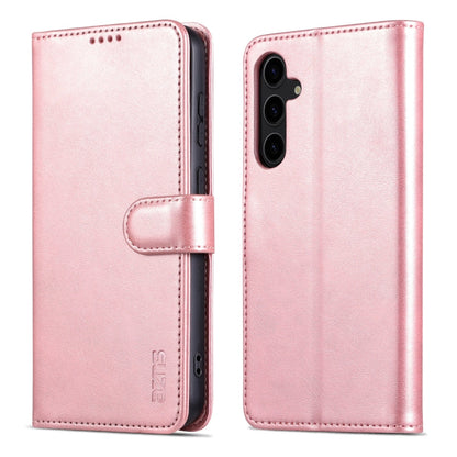 For Samsung Galaxy S24 5G AZNS Skin Feel Calf Texture Flip Leather Phone Case(Rose Gold)