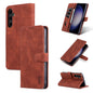 For Samsung Galaxy S24 5G AZNS Skin Feel Calf Texture Flip Leather Phone Case(Brown)