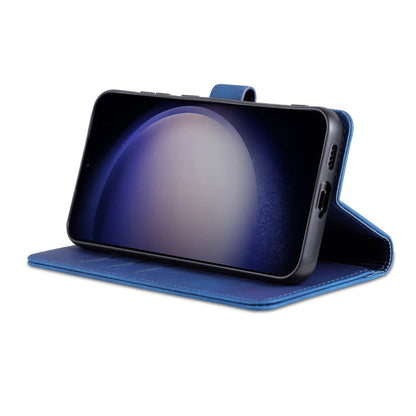 For Samsung Galaxy S24+ 5G AZNS Skin Feel Calf Texture Flip Leather Phone Case(Blue)