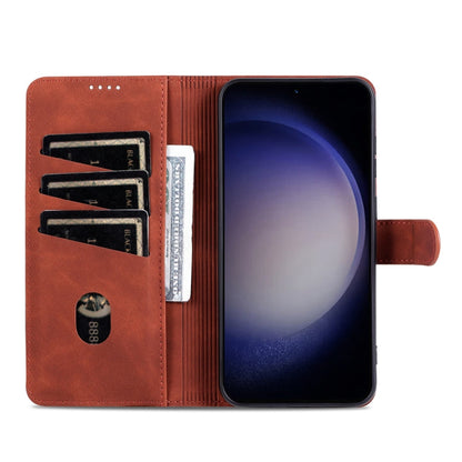 For Samsung Galaxy S24+ 5G AZNS Skin Feel Calf Texture Flip Leather Phone Case(Brown)