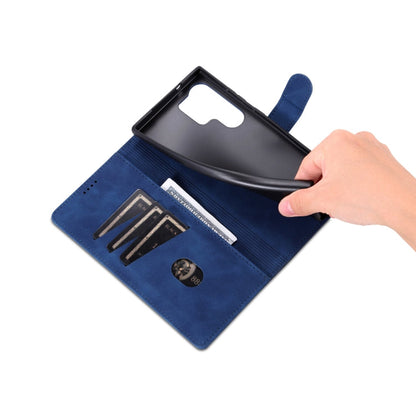 For Samsung Galaxy S24 Ultra 5G AZNS Skin Feel Calf Texture Flip Leather Phone Case(Blue)
