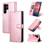 Pour Samsung Galaxy S24 Ultra 5G AZNS Étui portefeuille en cuir texturé veau aspect peau (or rose)
