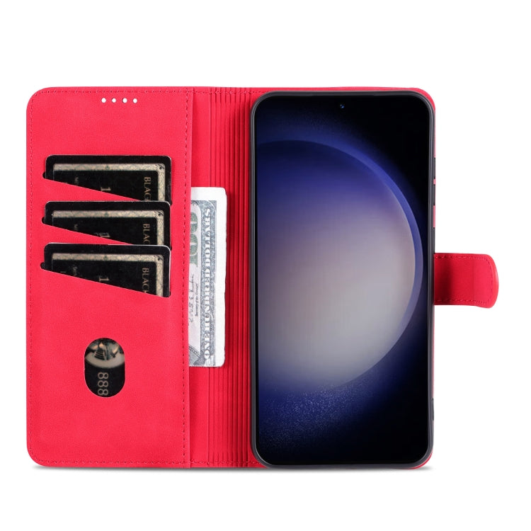 For Samsung Galaxy A05 AZNS Skin Feel Calf Texture Flip Leather Phone Case(Red)