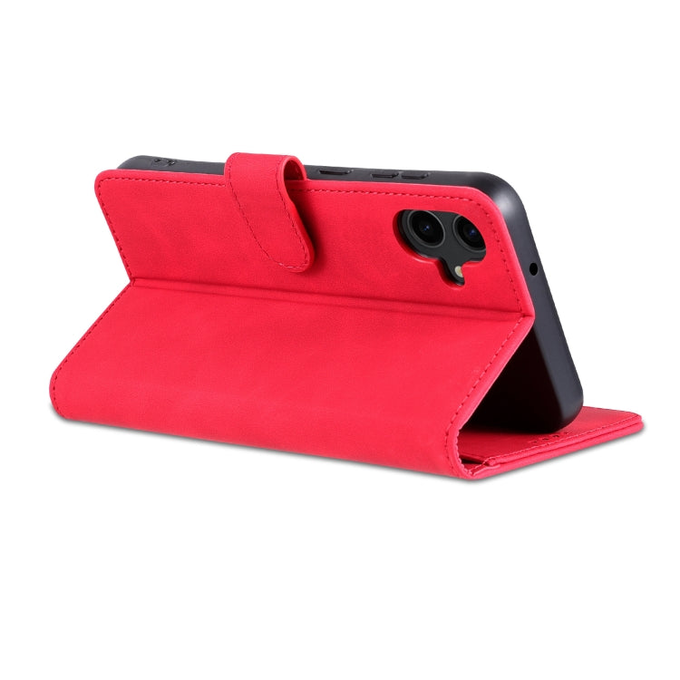 For Samsung Galaxy A05 AZNS Skin Feel Calf Texture Flip Leather Phone Case(Red)