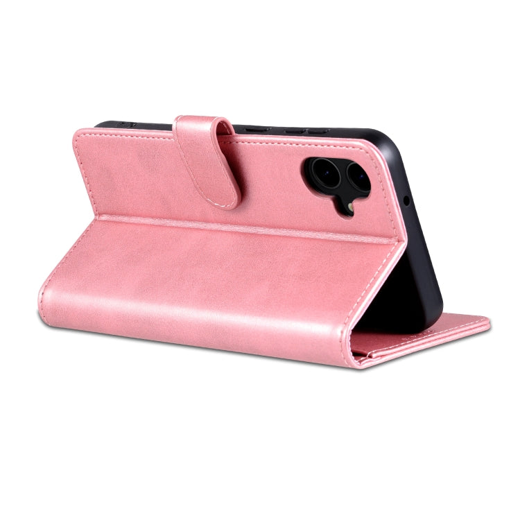 For Samsung Galaxy A05 AZNS Skin Feel Calf Texture Flip Leather Phone Case(Rose Gold)