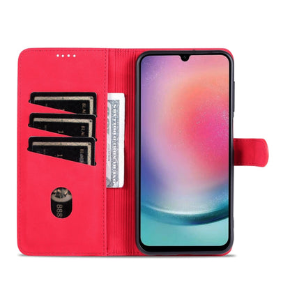 For Samsung Galaxy A15 AZNS Skin Feel Calf Texture Flip Leather Phone Case(Red)