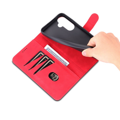 For Samsung Galaxy A15 AZNS Skin Feel Calf Texture Flip Leather Phone Case(Red)