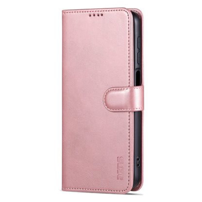 For Samsung Galaxy A15 AZNS Skin Feel Calf Texture Flip Leather Phone Case(Rose Gold)