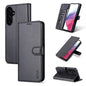 Pour Samsung Galaxy A35 5G Étui de téléphone en cuir rabattable AZNS avec texture en peau de veau (noir)