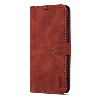 For Samsung Galaxy A35 5G AZNS Skin Feel Calf Texture Flip Leather Phone Case(Brown)