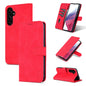 Pour Samsung Galaxy A55 5G AZNS Étui portefeuille en cuir texturé en veau (rouge)