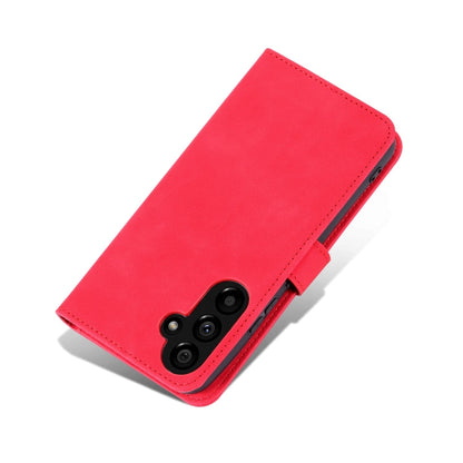 Pour Samsung Galaxy A55 5G AZNS Étui portefeuille en cuir texturé en veau (rouge)