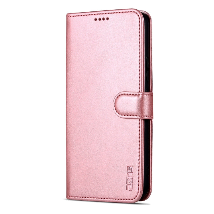 For Samsung Galaxy A55 5G AZNS Skin Feel Calf Texture Flip Leather Phone Case(Rose Gold)
