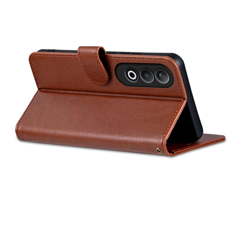 For OnePlus Nord CE4 AZNS Sheepskin Texture Flip Leather Phone Case(Brown)