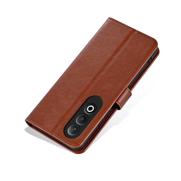 For OnePlus Nord CE4 AZNS Sheepskin Texture Flip Leather Phone Case(Brown)