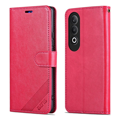For OnePlus Nord CE4 AZNS Sheepskin Texture Flip Leather Phone Case(Red)
