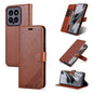 Pour Xiaomi 14 Étui de téléphone en cuir à rabat texturé en peau de mouton AZNS (Marron)