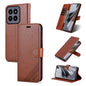 Pour Xiaomi 14 Pro AZNS Étui de téléphone en cuir à rabat texture peau de mouton (Marron)