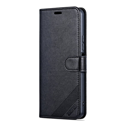 For Xiaomi Poco C65/Redmi 13C AZNS Sheepskin Texture Flip Leather Phone Case(Black)