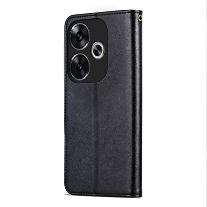For Xiaomi Redmi Turbo 3 AZNS Sheepskin Texture Flip Leather Phone Case(Black)