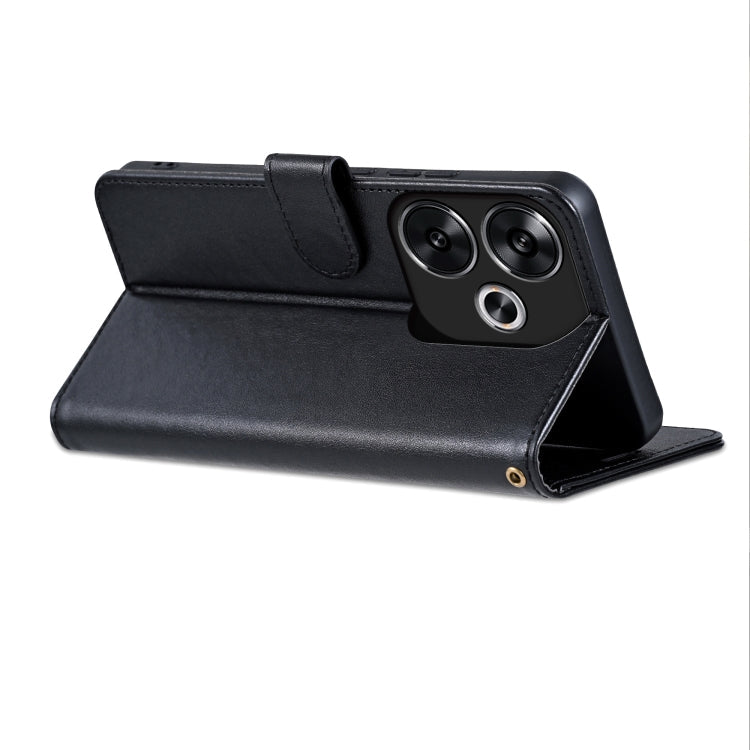 For Xiaomi Redmi Turbo 3 AZNS Sheepskin Texture Flip Leather Phone Case(Black)