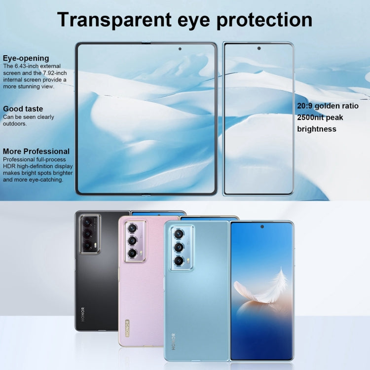Honor Magic Vs2, 16GB+512GB, Side Fingerprint, 7.92 inch + 6.43 inch MagicOS 7.2 Snapdragon 8+ Gen1 Octa-Core 3.0GHz, OTG, NFC, Not Support Google Play(Blue)