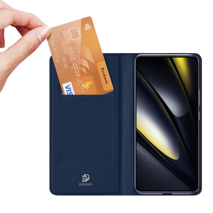 For Xiaomi Poco F6 5G / Redmi Turbo 3 DUX DUCIS Skin Pro Series Flip Leather Phone Case(Blue)