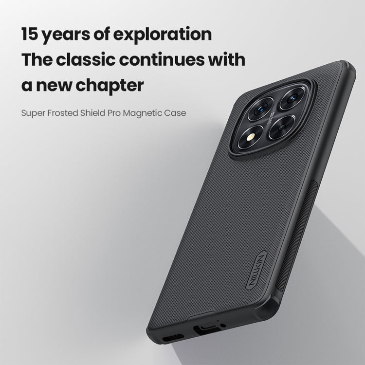 For Redmi Note 14 Pro+ 5G NILLKIN Frosted Shield Pro Magnetic Phone Case(Black)