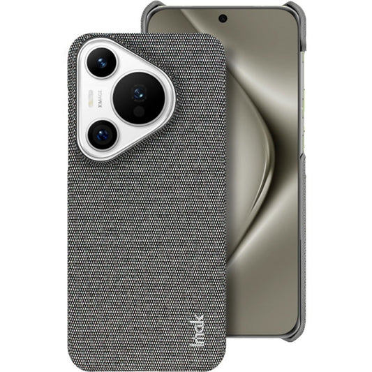 Pour Huawei Pura 70 Coque de téléphone en PU et PC avec texture tissu série imak Ruiyi (Gris foncé)