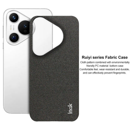 For Huawei Pura 70 imak Ruiyi Series Cloth Texture PU + PC Phone Case(Dark Grey)