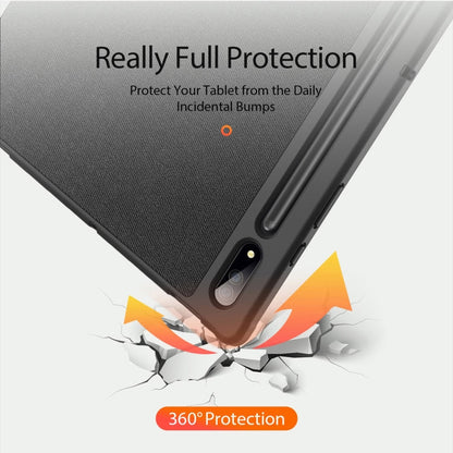 For Samsung Galaxy Tab S10 Ultra DUX DUCIS Domo Series Magnetic Flip Leather Tablet Case(Black)