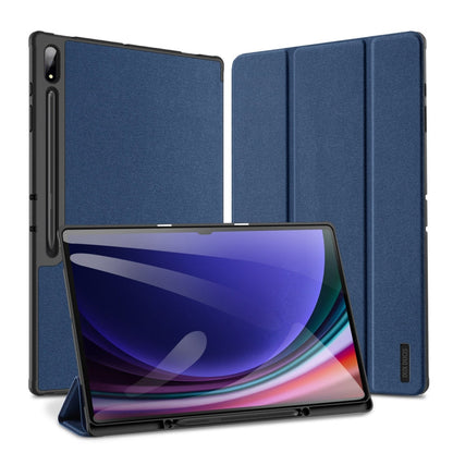 For Samsung Galaxy Tab S10 Ultra DUX DUCIS Domo Series Magnetic Flip Leather Tablet Case(Blue)