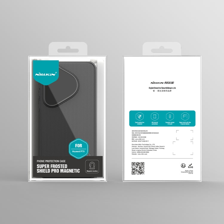 For Huawei Pura 70 NILLKIN Frosted Shield Pro Magnetic Magsafe Phone Case(Black)