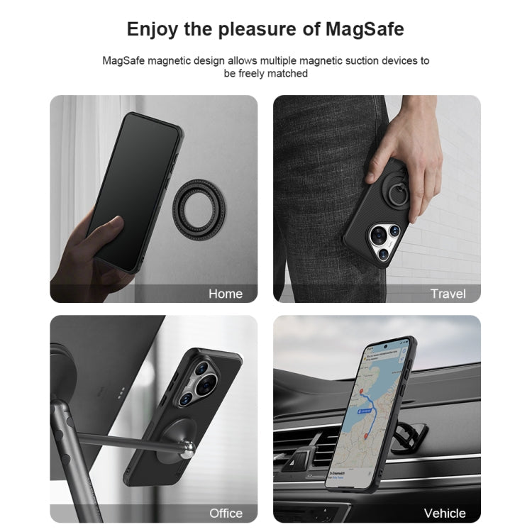For Huawei Pura 70 NILLKIN Frosted Shield Pro Magnetic Magsafe Phone Case(Black)