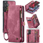 For Samsung Galaxy A25 4G CaseMe 008 Multifunctional Zipper Wallet Leather Phone Case with Lanyard(Red)