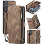 For Samsung Galaxy A55 5G CaseMe 008 Multifunctional Zipper Wallet Leather Phone Case with Lanyard(Brown)