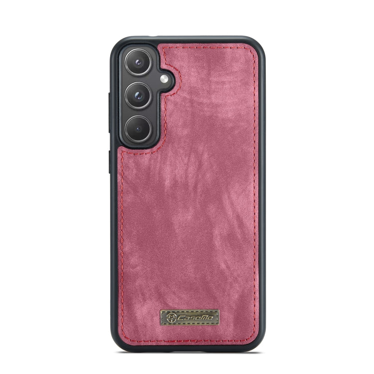 For Samsung Galaxy A55 5G CaseMe 008 Multifunctional Zipper Wallet Leather Phone Case with Lanyard(Red)