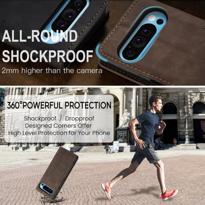 For Google Pixel 10 Pro XL / 9 Pro XL CaseMe 013 Multifunctional Horizontal Flip Leather Phone Case(Coffee)